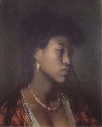 Leopold Carl Muller Portrait d'une Nubienne (mk32) oil painting on canvas